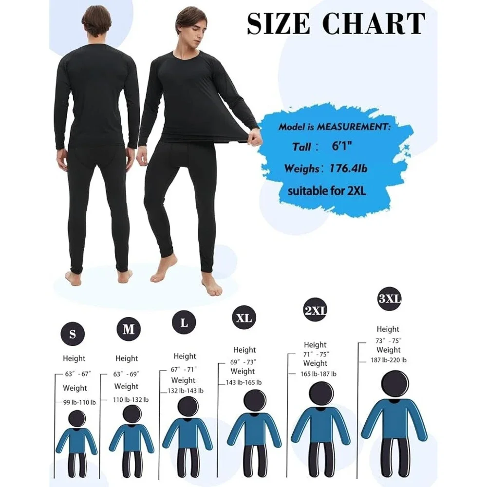Antoyo 4 Pack Compression Shirt Men Long Sleeve Athletic Workout Base Layer M